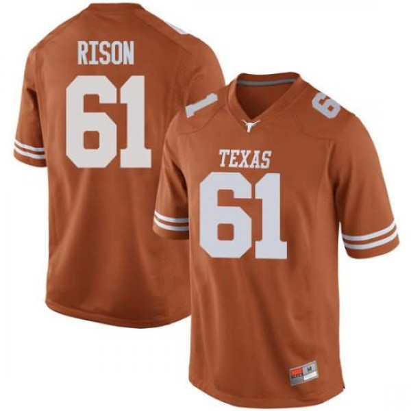 Men's Texas Longhorns #61 Ishan Rison Replica NCAA Jersey Orange